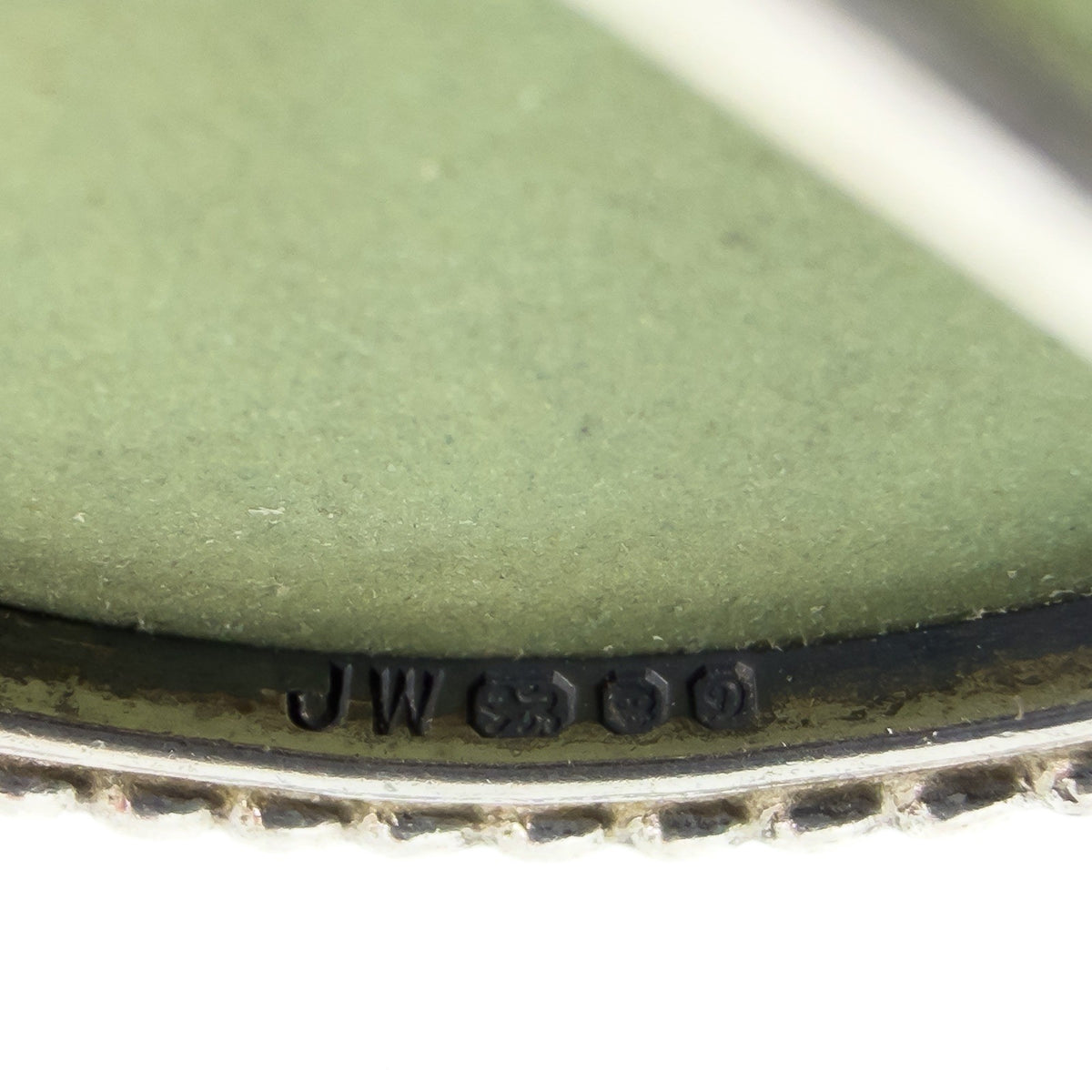 Vintage Sterling Silver Wedgewood Green Jasper Ware Cameo Brooch 925