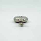 Unusual Chunky Vintage Sterling Silver Oval Perfume / Poison Bottle Pendant 925