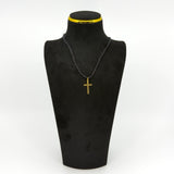 Vintage 18ct Gold Diamond Cut Christian Cross Pendant / Charm 750 Reversible