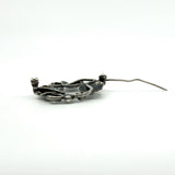 Vintage Sterling Silver Floral Brooch 925