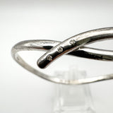 Hot Diamonds Wavey Trilogy 0.03ct Diamond Bangle in Sterling Silver 925