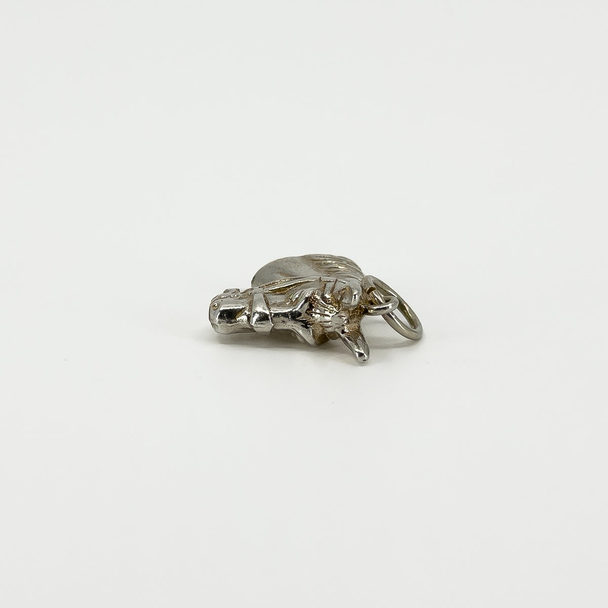 Chunky Vintage Sterling Silver Horse Head Charm / Pendant 925