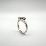 Vintage 0.30ct CZ Trilogy Ring in Sterling Silver 925 K - L Engagement Stacking