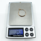 Antique 9ct Rose Gold Small Double Sided Glass Locket (Chester 1900)