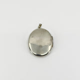 Vintage Sterling Silver Oval Floral Engraved Locket 925 (Birm 1975)