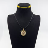 Antique 9ct Gold Turquoise Double Sided Glass Locket 375