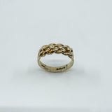 Vintage 9ct Gold Single Row Keeper Ring 375 Size L (London 1979)