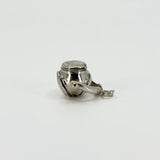 Unusal Vintage Sterling Silver Spinning 3x Sided Photo Locket Fob / Pendant 925