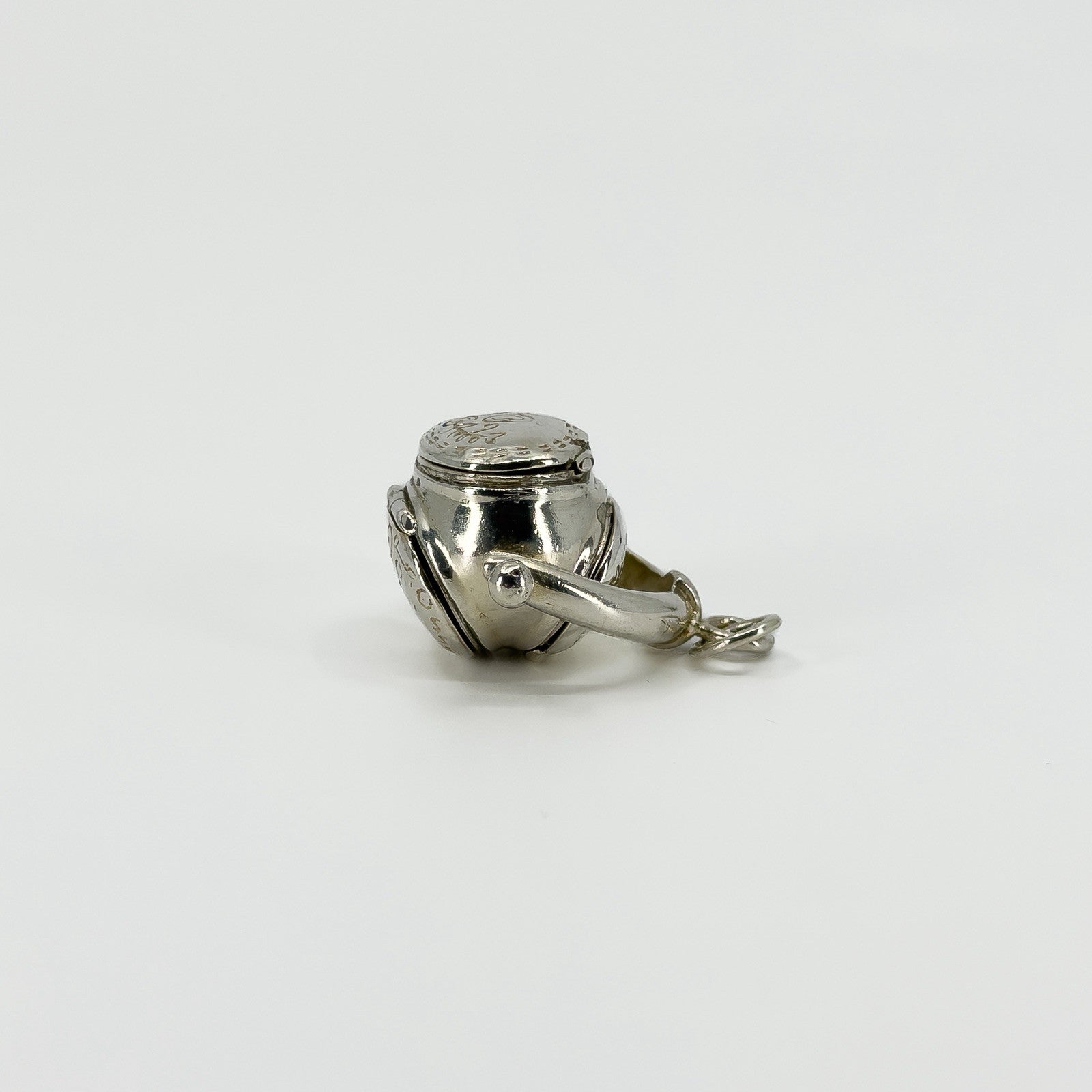Unusal Vintage Sterling Silver Spinning 3x Sided Photo Locket Fob / Pendant 925