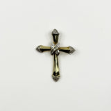 Vintage 9ct Gold Diamond Christian Cross Pendant 375