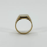 Vintage 9ct Gold Signet Ring 375 Size T - U 375 UNISEX Art Deco Style
