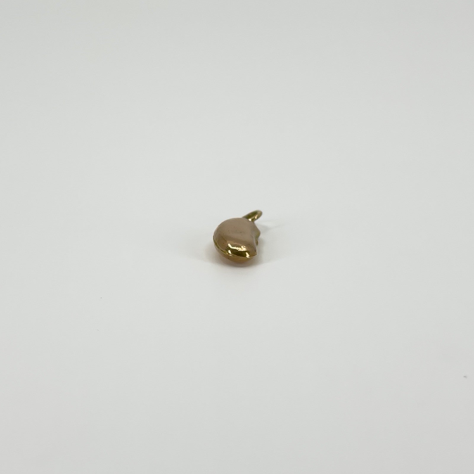 Tiny Antique 9ct Gold Rose Gold Lucky Bean Pendant / Charm 375