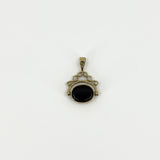 Vintage 9ct Gold Double Sided Black Onyx & Carnelian Fob 375