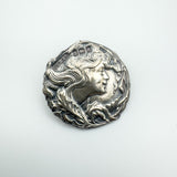 Set of 6 Art Nouveau Buttons in Sterling Silver 925 (Birm 1901) Antique by CF FS