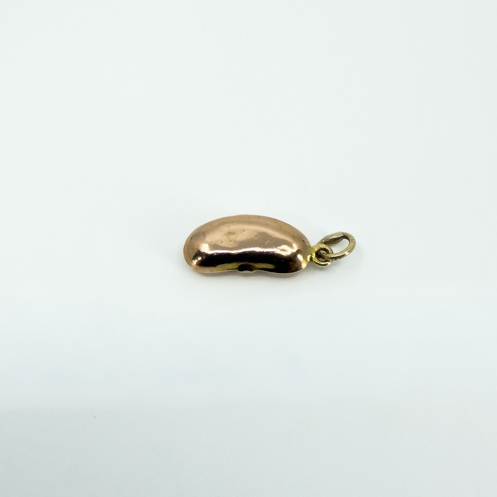 Tiny Antique 9ct Gold Rose Gold Lucky Bean Pendant / Charm 375