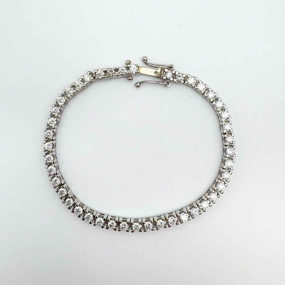 18ct White Gold 4.50ct Diamond Line Tennis Bracelet