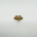 Vintage 9ct Gold Small Oval Carved Shell Cameo Pendant 375 (Left Facing)