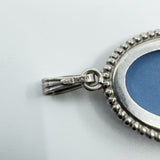 Vintage Sterling Silver Wedgewood Blue Jasper Ware Cameo Pendant 925 (1974)
