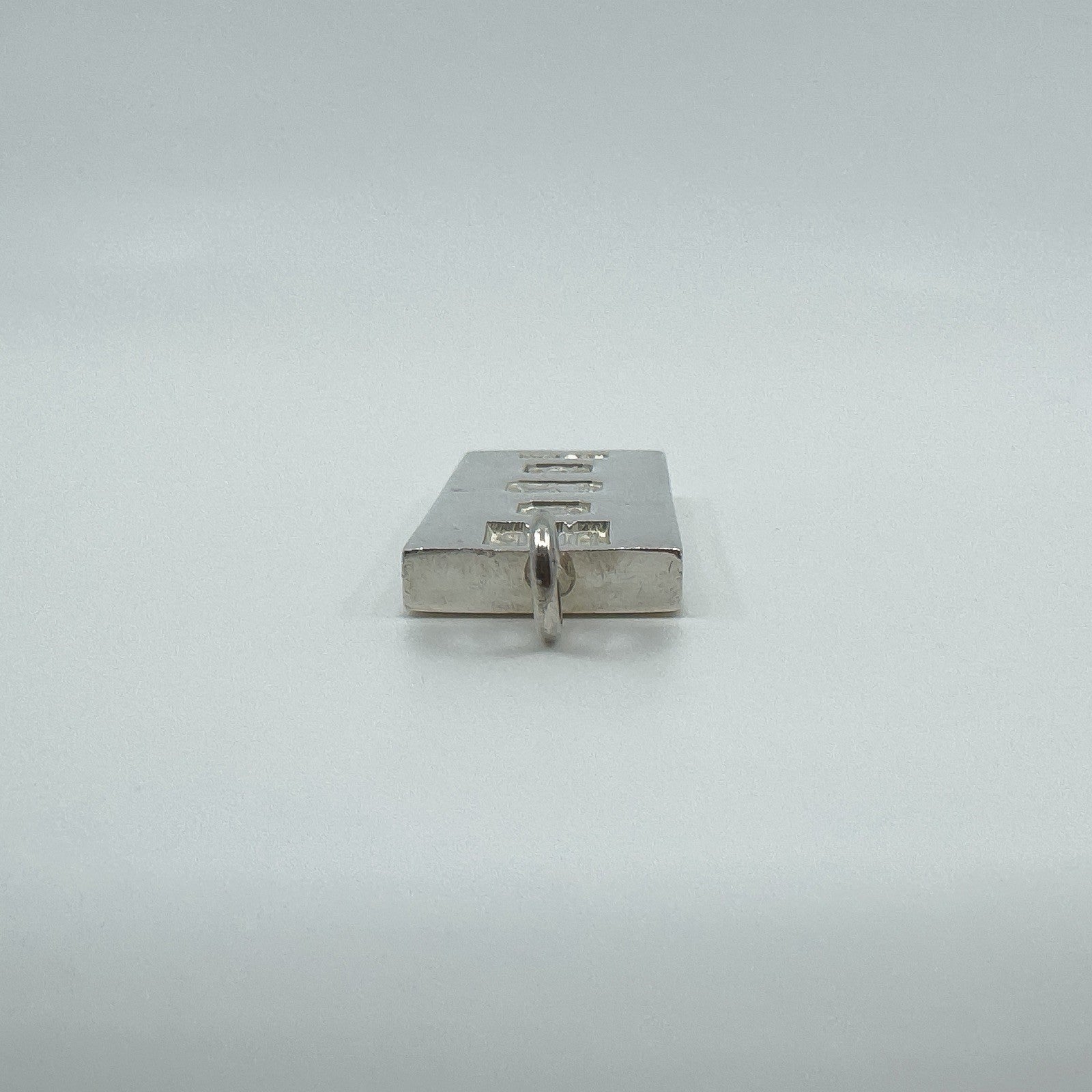 Large Chunky Vintage Sterling Silver Ingot Pendant (Sheffield 1976) 31g