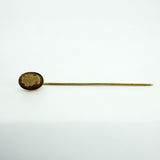 Vintage 9ct Cameo Shell Left Facing Stick Pin 375 (London 1980)