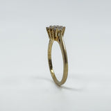 Vintage 9ct Gold 0.25ct Diamond Cluster Ring 375 Size O Engagement Stacking