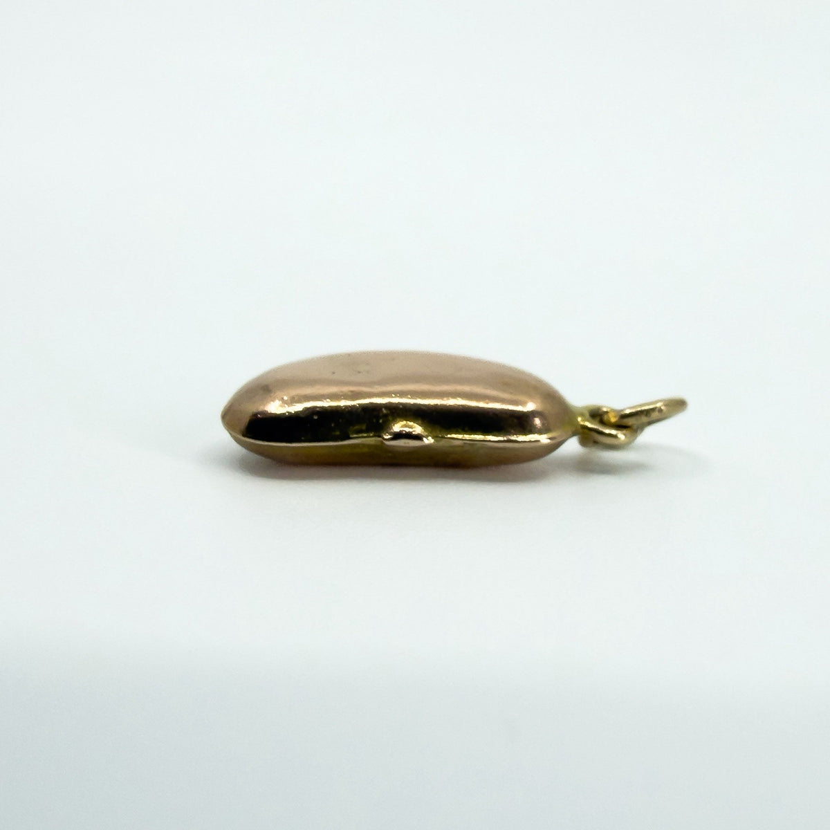 Tiny Antique 9ct Gold Rose Gold Lucky Bean Pendant / Charm 375