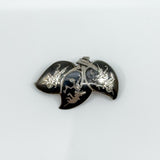 Vintage Siam Blue Enamel Brooch in Sterling Silver 925