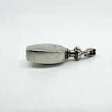 Chunky Sterling Silver Vintage Perfume / Poison Bottle Engraved Pendant 925