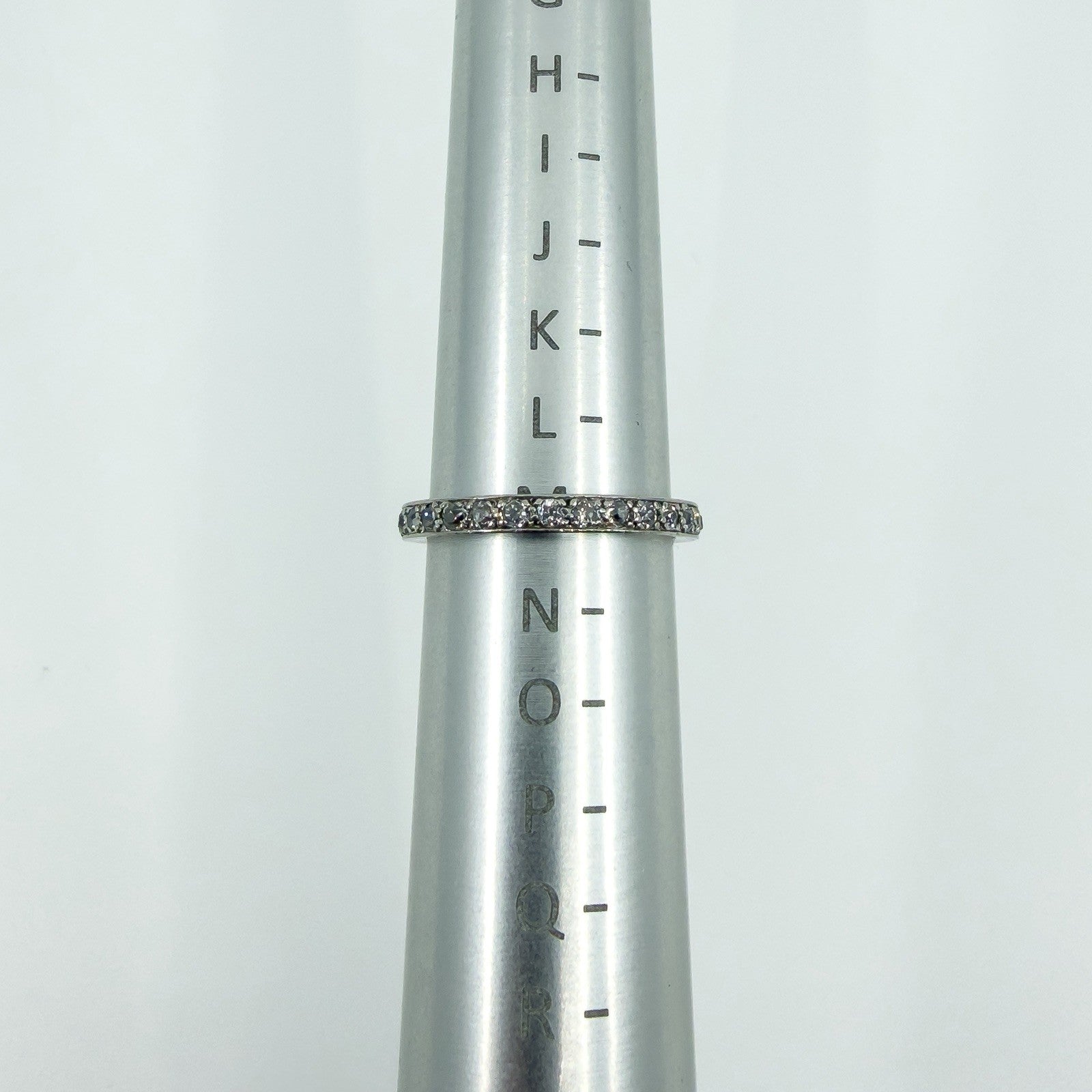 Antique Platinum Old Cut Diamond Full Eternity Band / Ring Size L - M