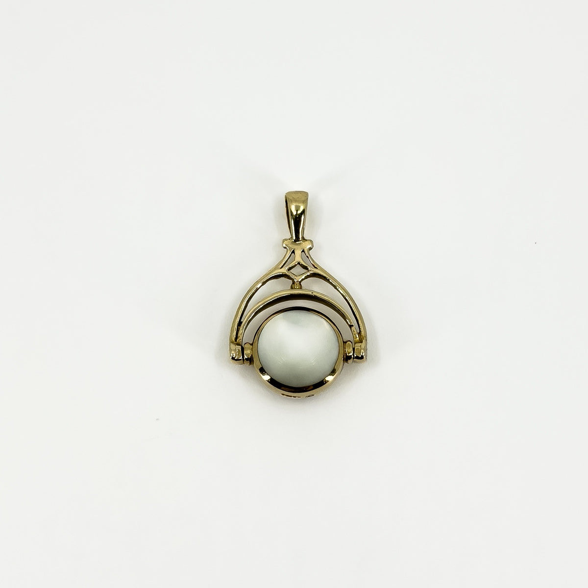Vintage 9ct Gold Double Sided Articulated Fob 375 by David Scott Walker