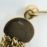 Vintage 9ct Gold Tassle Drop Earrings 375 (London 1977) Art Deco Style