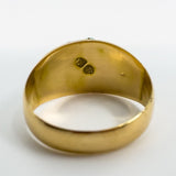 Antique 14ct Rose Gold Turquoise Bombe Ring Size M