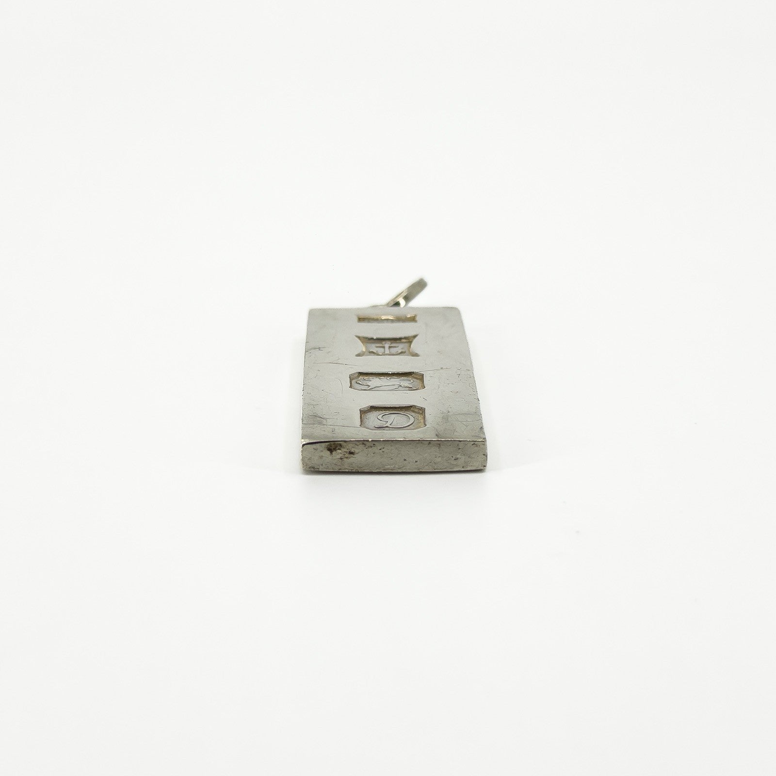 Large Chunky Vintage Sterling Silver Ingot Pendant 925 (Birm 1978)