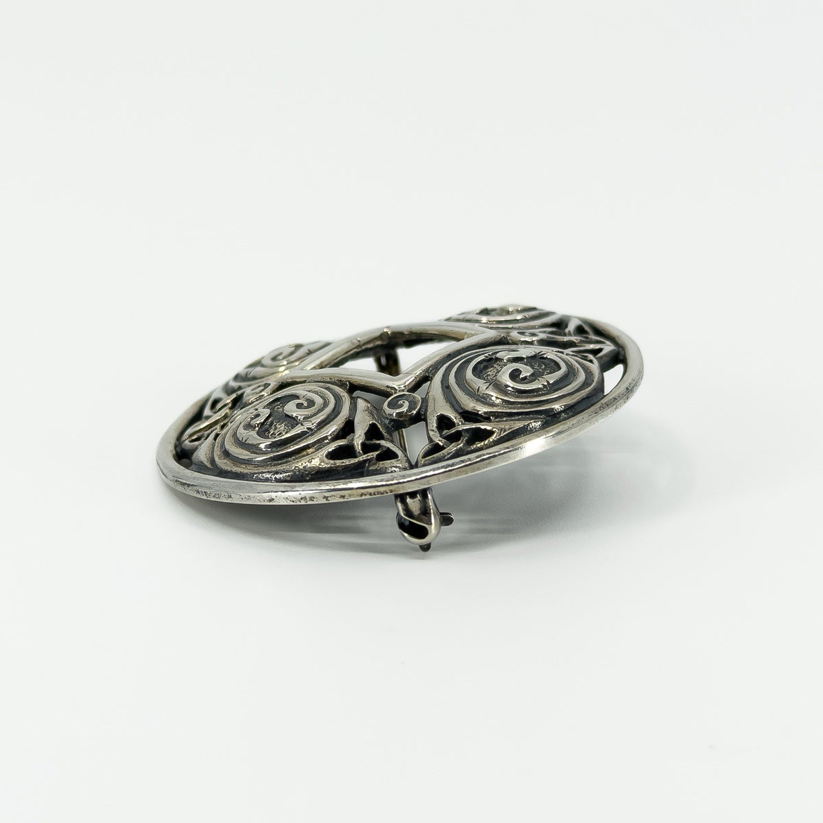 Large Vintage Sterling Silver Celtic Brooch 925 by Malcolm Gray