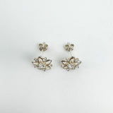 CZ Star Set Stud Earrings in Sterling Silver 925