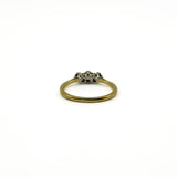 Vintage 18ct Gold 0.30ct Diamond Trilogy Ring 750 Size Q