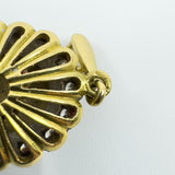 Vintage 18ct Gold Blue Enamel & Diamond Pendant