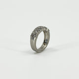 Wide Chunky Platinum Diamond Band / Ring 950 Size L - M