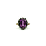 Antique / Art Deco 14ct Gold Pink Sapphire & Rose Cut Diamond Ring 585 Size O