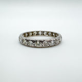 Vintage 1ct Platinum Diamond Full Eternity Band Wedding Stacking Ring Size M - N
