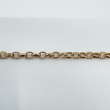 Vintage 9ct Rose Gold 15.8” Belcher / Rolo Chain Necklace 2x Dog Clips 375 10.5g