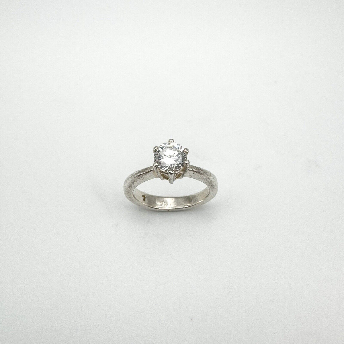 0.50ct CZ Solitaire Ring in Sterling Silver 925 Engagement Stacking Size I - J