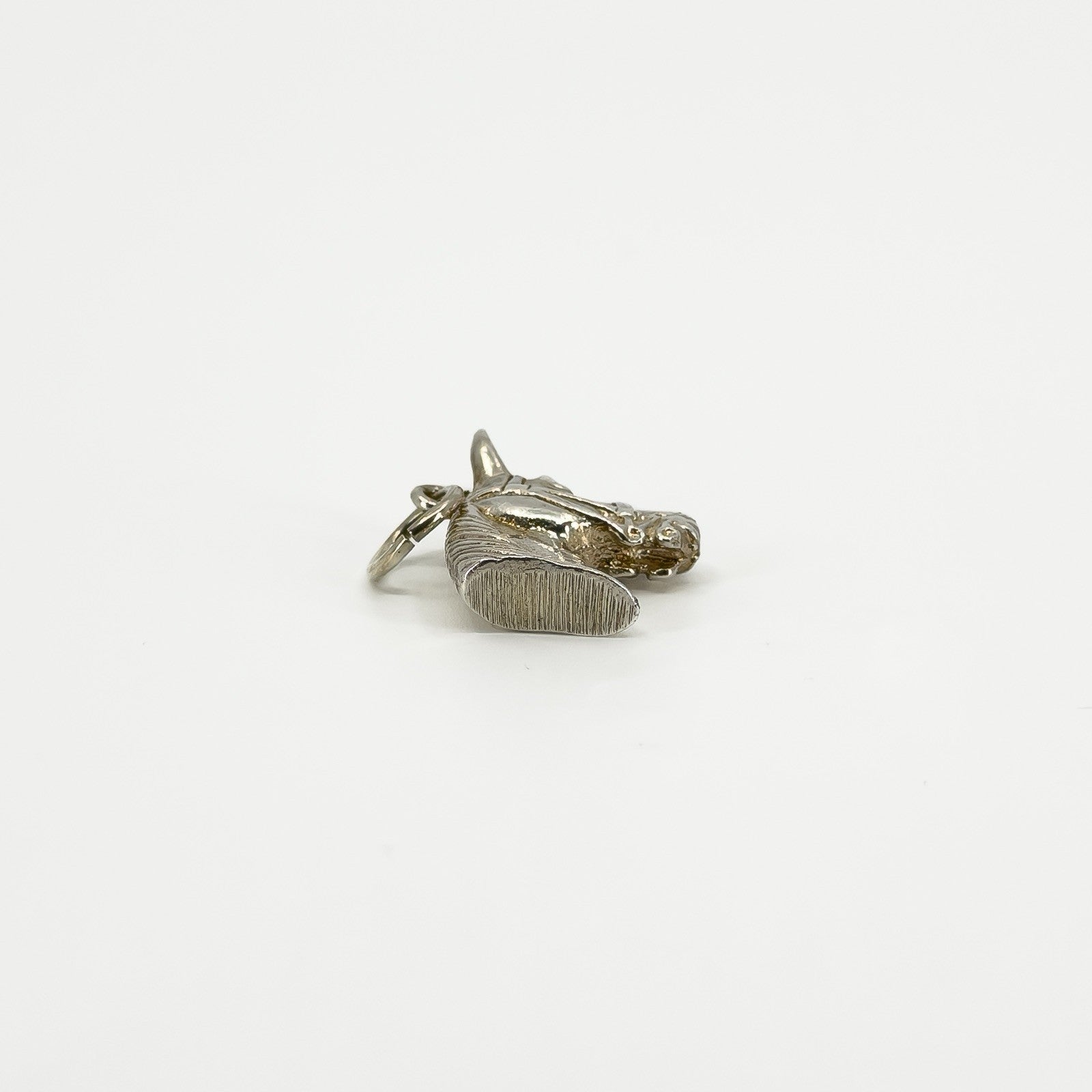 Chunky Vintage Sterling Silver Horse Head Charm / Pendant 925