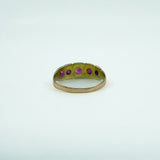 Rare Antique 15ct Rose Gold Natural Ruby Ring 625 Size M (Birm 1881)