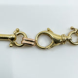 Rare Vintage 9ct Rose & Yellow Gold Horsebit Snaffle Equestrian 8.5” Bracelet