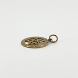 Antique 9ct Rose Gold Engraved Star of David Pendant 375 (Birm 1921)