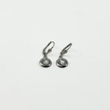 9ct White Gold 2ct CZ Leverback Drop Earrings 375
