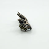 Antique Victorian Sterling Silver & Rose Gold Swallow & Ivy Brooch 925 Birm 1901