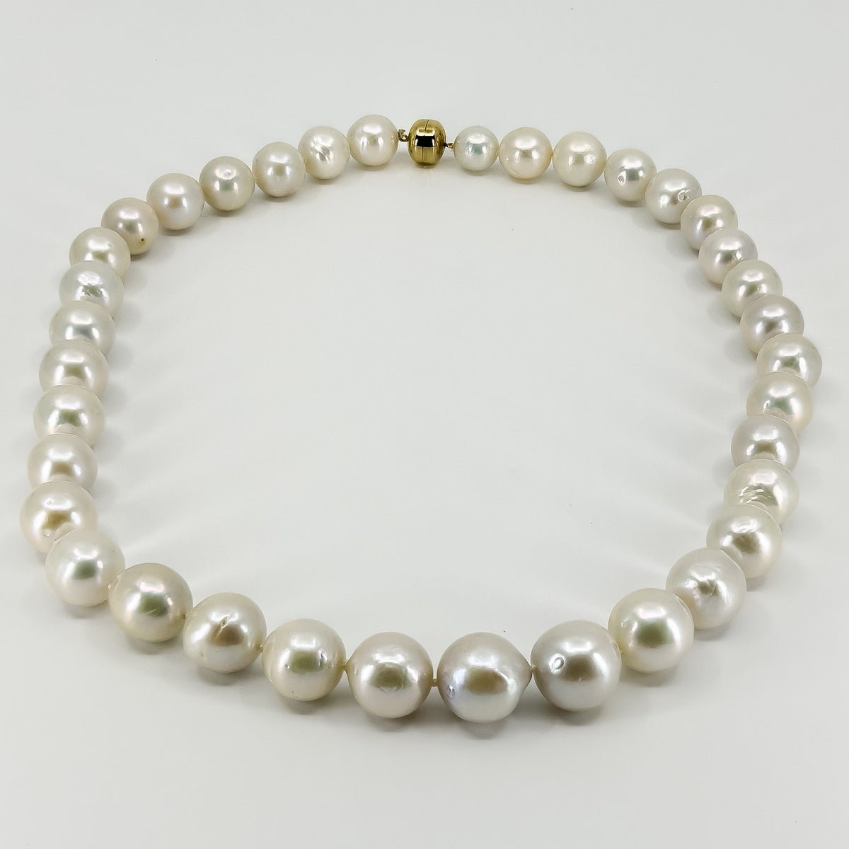 White Chunky 13mm Baroque Freshwater Pearl 20" Necklace & Magnetic Clasp