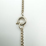 Spring ring clasp stamped STERLING on 24 inch silver curb chain
